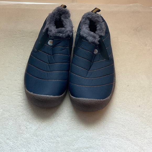 Cozy Blue Women's Mules with Faux Fur Lining - Picture 1 of 6